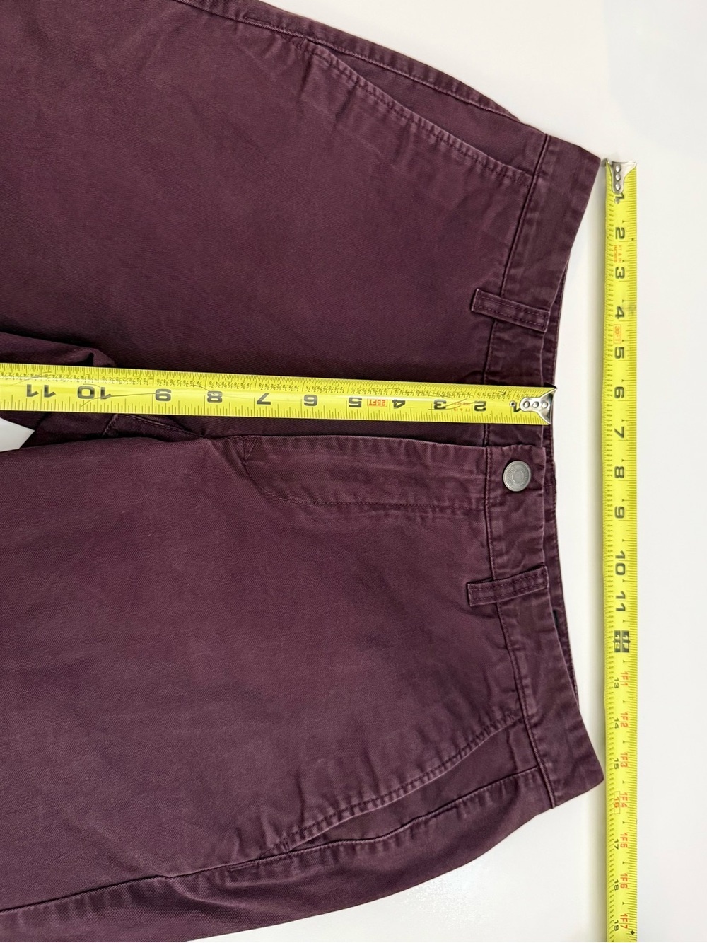NEW BONOBOS Pants Men 31x30” Chino Slim Straight Burgundy Cotton Stretch Preppy - Picture 14 of 15